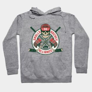 Hockey emblem with skull Hoodie